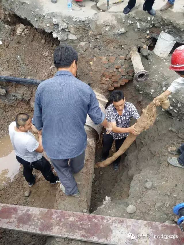 旧北峪河桥西供水管网抢修