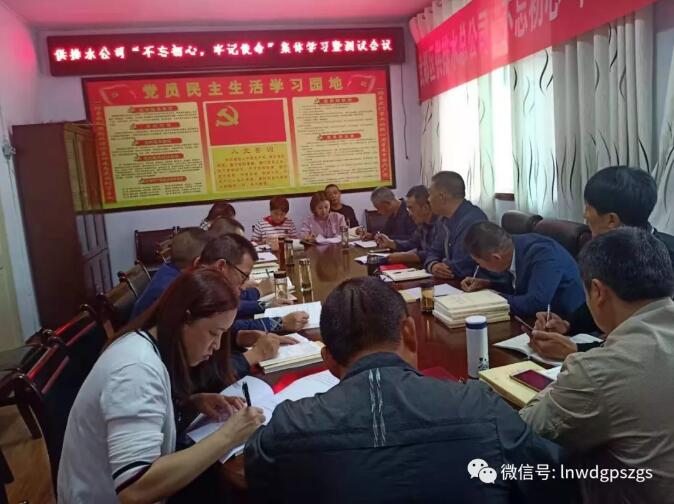 陇南市武都区供排水总公司党总支开展 “不忘初心、牢记使命”主题教育读书班活动